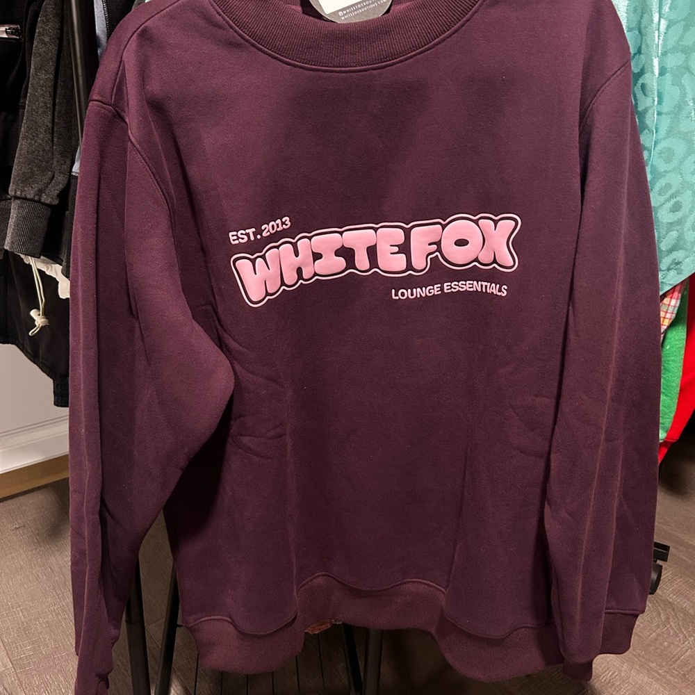 White Fox Boutique Deep Purple Crew Neck Sweater